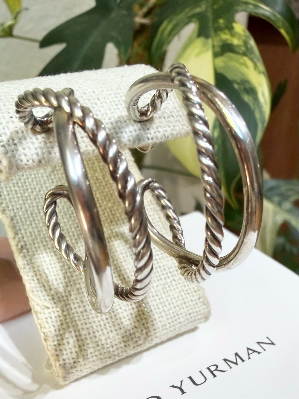 ❤️ David Yurman Crossover Hoop Earrings